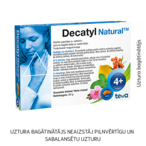 Decatyl™ Natural sūkājamās tabletes N12