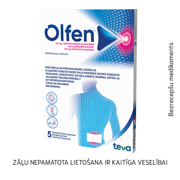 Olfen 140 mg ārstnieciskais plāksteris N5