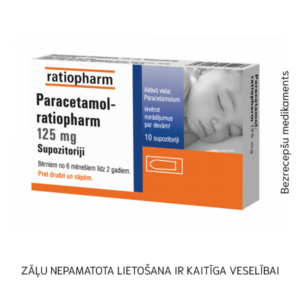 Paracetamol-ratiopharm 125 mg supozitoriji N10