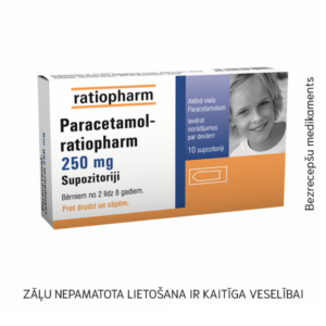 Paracetamol-ratiopharm 250 mg supozitoriji N10